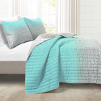 Lush Decor Glitter Ombre Metallic Print Quilt Set