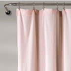 Lush Decor Two-tone Linen Button Shower Curtain