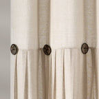 Lush Decor Two-tone Linen Button Shower Curtain