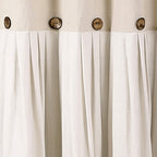 Lush Decor Two-tone Linen Button Shower Curtain