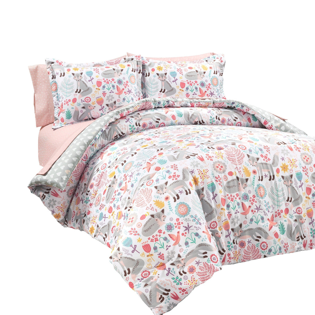Lush Decor Pixie Fox With Sheet Set Kids Back To Campus Comforter