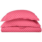 Superior Thread Count 600TC Polka Dot Cotton Blend Duvet Cover Set