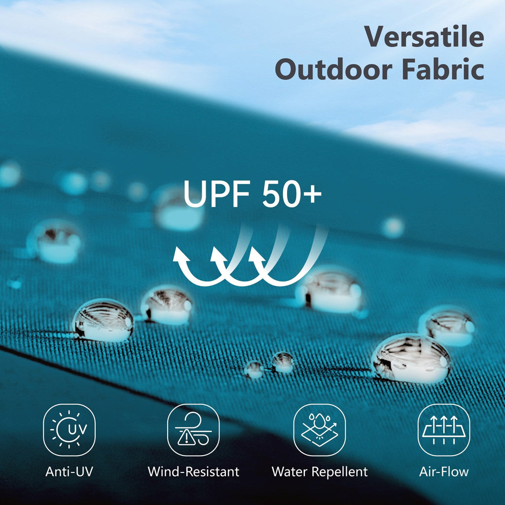 MAISON ARTS 10ft 3 Tiers Vented Patio Outdoor Umbrella with Auto-tilt and Crank Lift