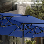 MAISON ARTS 13ft Double -Sided Patio Umbrella Extra Large with Crank