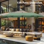 MAISON ARTS 13ft Double -Sided Patio Umbrella Extra Large with Crank