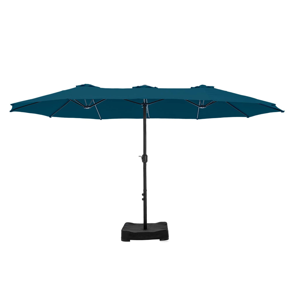 MAISON ARTS 15ft Double-Sided Patio Extra Large Twin Umbrella with Base Included