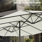 MAISON ARTS 15ft Double-Sided Patio Extra Large Twin Umbrella with Base Included