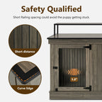 Mcombo Large Dog Crate Furniture TV Stand,Wooden Dog Kennel with Double Doors 1861