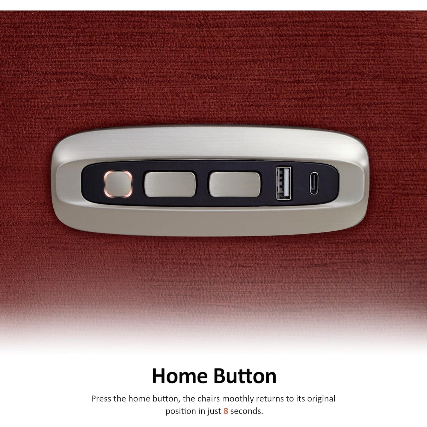 MCombo Zero Wall-Hugger Power Recliner Chair with Adjustable Headrest, Perfect for Small Spaces and RV, Fabric ST257