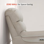 MCombo Zero Wall-Hugger Power Recliner Chair with Adjustable Headrest, Perfect for Small Spaces and RV, Fabric ST257