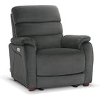MCombo Zero Wall-Hugger Power Recliner Chair with Adjustable Headrest, Perfect for Small Spaces and RV, Fabric ST257