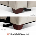 MCombo Zero Wall-Hugger Power Recliner Chair with Adjustable Headrest, Perfect for Small Spaces and RV, Fabric ST257