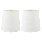 MERIVILLE Linen Clip On Chandelier Lamp Shades, 4-inch by 5-inch by 5-inch