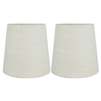 MERIVILLE Linen Clip On Chandelier Lamp Shades, 4-inch by 5-inch by 5-inch