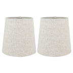 MERIVILLE Linen Clip On Chandelier Lamp Shades, 4-inch by 5-inch by 5-inch
