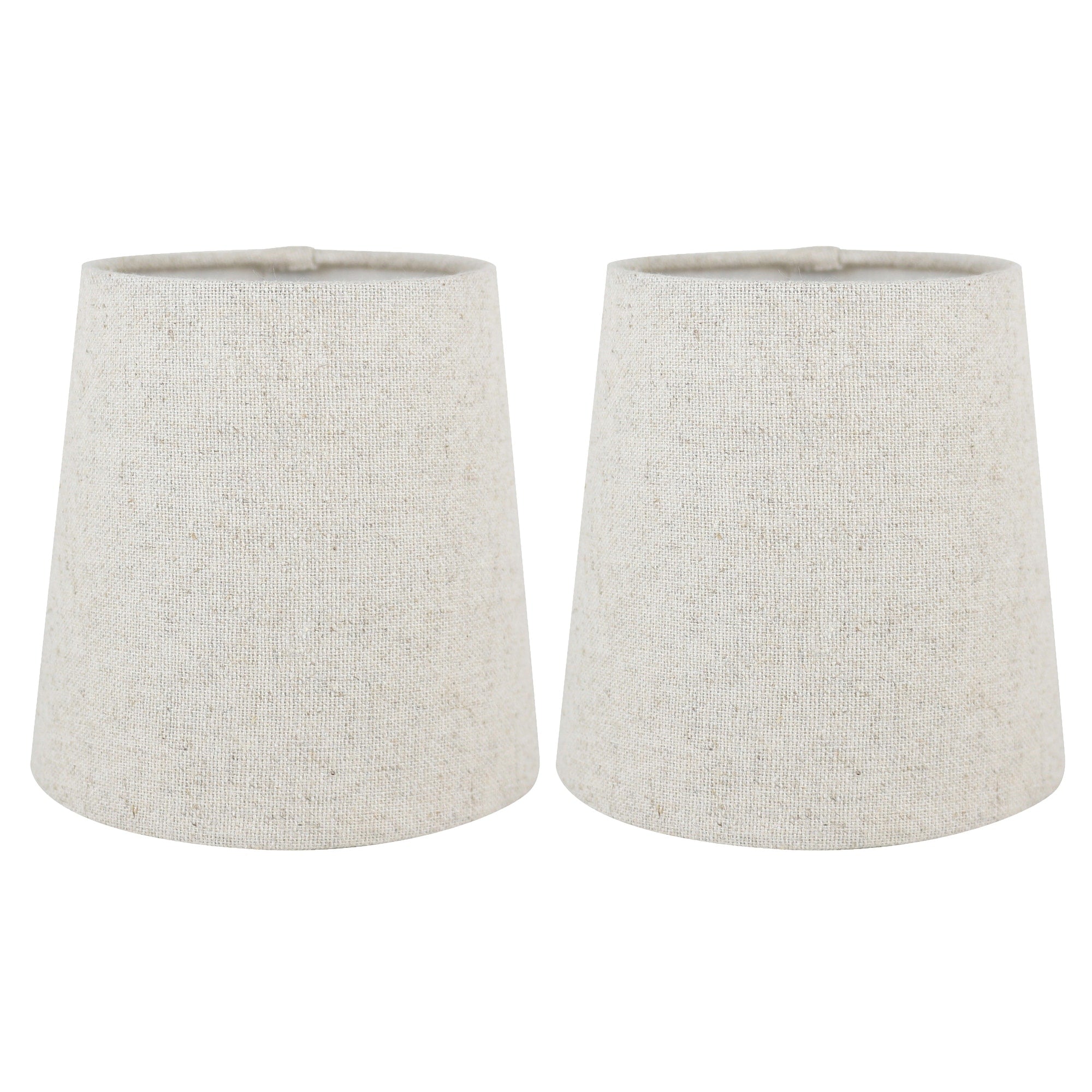 MERIVILLE Linen Clip On Chandelier Lamp Shades, 4-inch by 5-inch by 5-inch
