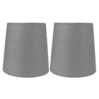 MERIVILLE Linen Clip On Chandelier Lamp Shades, 4-inch by 5-inch by 5-inch