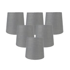 MERIVILLE Linen Clip On Chandelier Lamp Shades, 4-inch by 5-inch by 5-inch