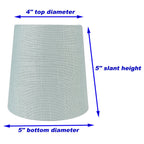 MERIVILLE Linen Clip On Chandelier Lamp Shades, 4-inch by 5-inch by 5-inch