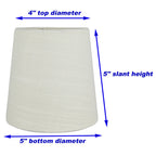 MERIVILLE Linen Clip On Chandelier Lamp Shades, 4-inch by 5-inch by 5-inch