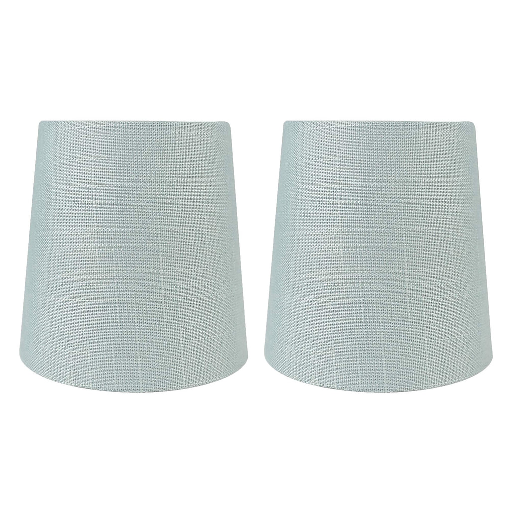 MERIVILLE Linen Clip On Chandelier Lamp Shades, 4-inch by 5-inch by 5-inch