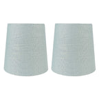 MERIVILLE Linen Clip On Chandelier Lamp Shades, 4-inch by 5-inch by 5-inch