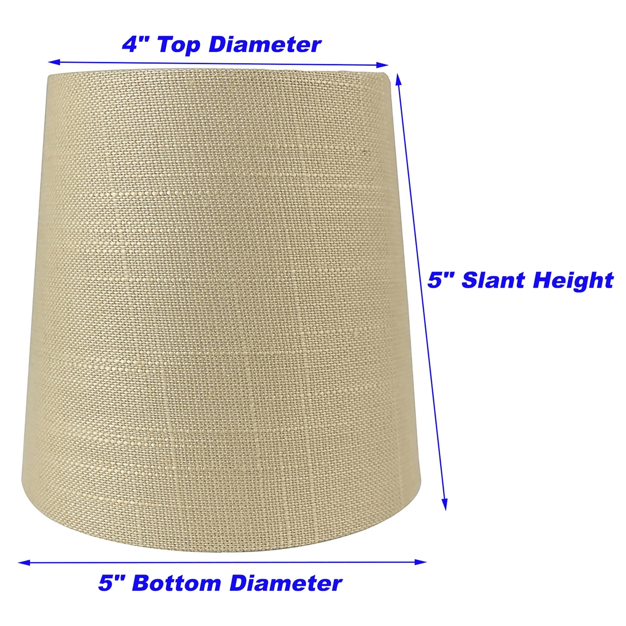 MERIVILLE Linen Clip On Chandelier Lamp Shades, 4-inch by 5-inch by 5-inch