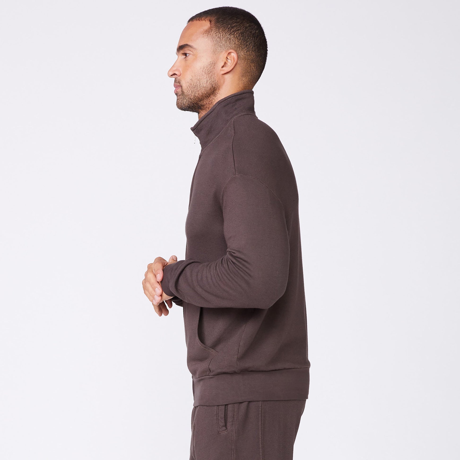 Mock Neck Zip Up