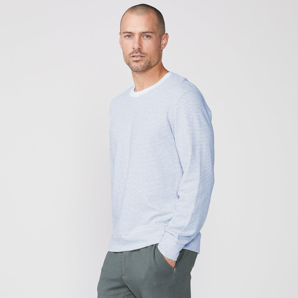 Pinstripe Crew Neck Sweatshirt