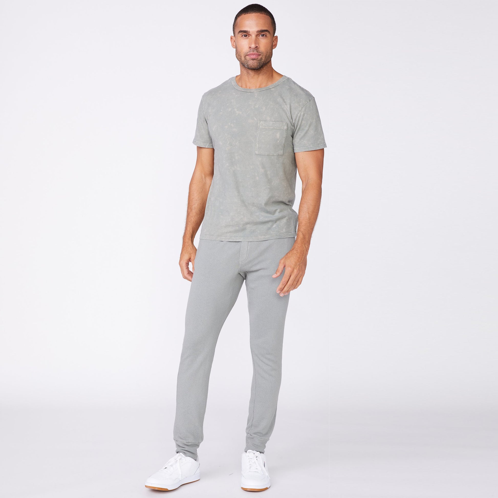 Stone Wash Relaxed Pocket Crew