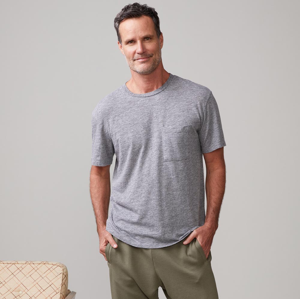 Textured Tri-Blend Relaxed Pocket Crew