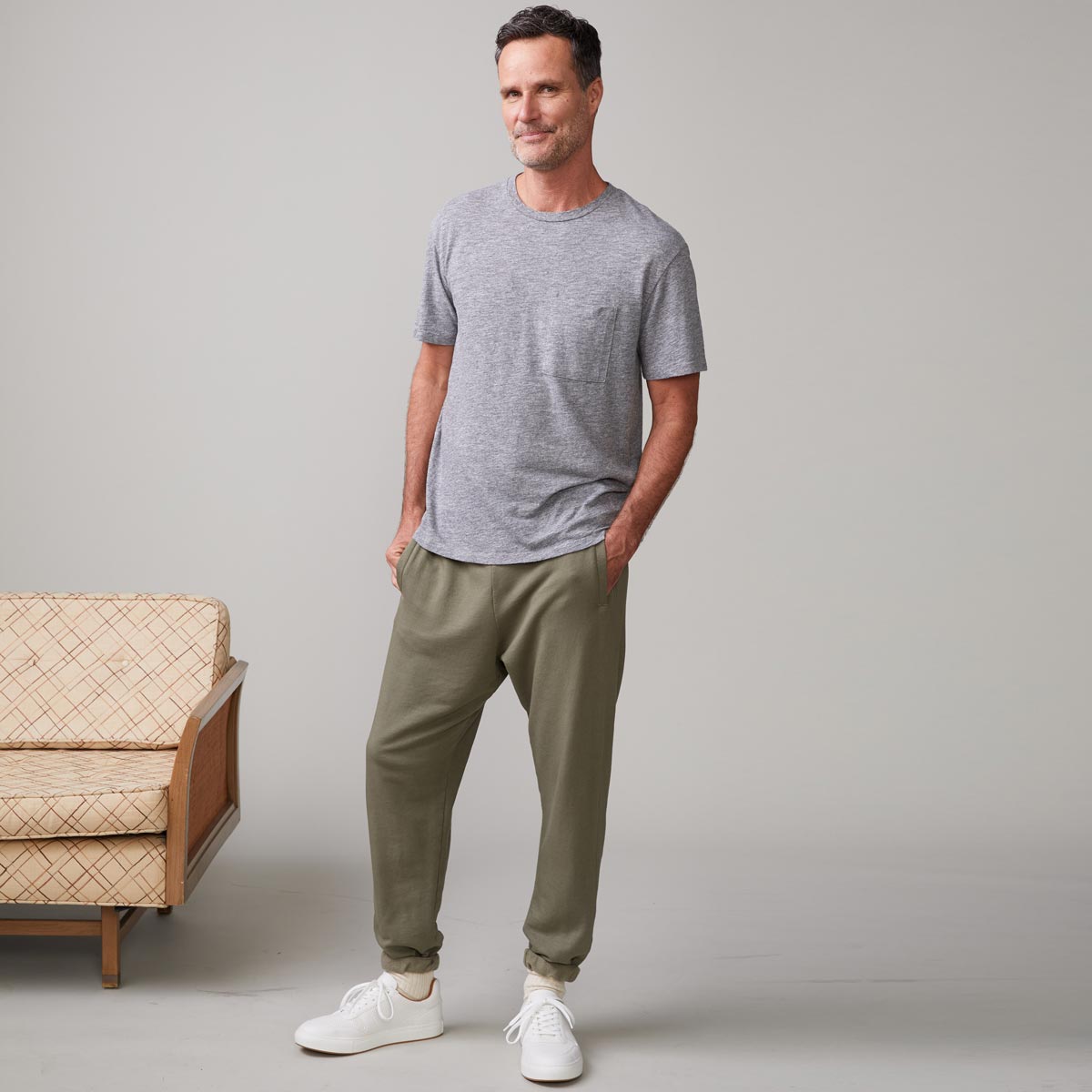 Textured Tri-Blend Relaxed Pocket Crew