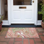 Machine Washable Indoor/ Outdoor Abstract Brushstroke Chantille Rug