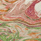 Machine Washable Indoor/ Outdoor Abstract Brushstroke Chantille Rug