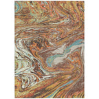 Machine Washable Indoor/ Outdoor Abstract Brushstroke Chantille Rug