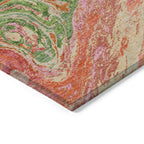 Machine Washable Indoor/ Outdoor Abstract Brushstroke Chantille Rug