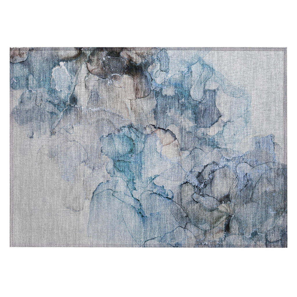 Machine Washable Indoor/ Outdoor Abstract Chantille Rug