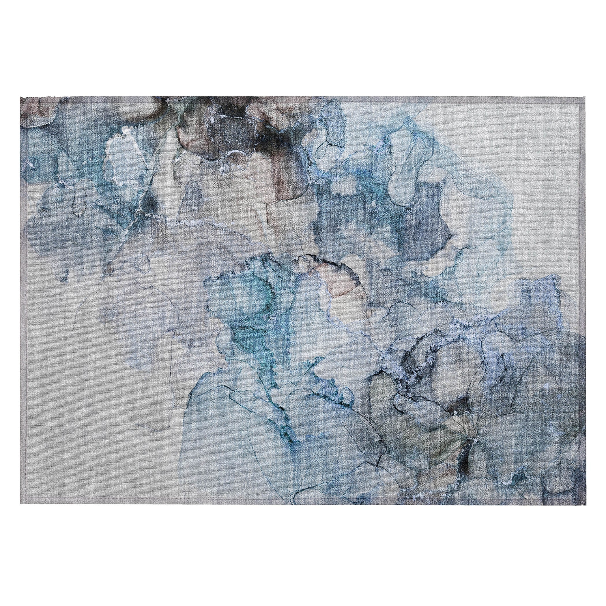 Machine Washable Indoor/ Outdoor Abstract Chantille Rug