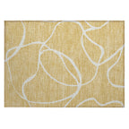 Machine Washable Indoor/ Outdoor Abstract Modern Chantille Rug
