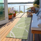 Machine Washable Indoor/ Outdoor Abstract Modern Chantille Rug