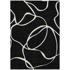 Machine Washable Indoor/ Outdoor Abstract Modern Chantille Rug