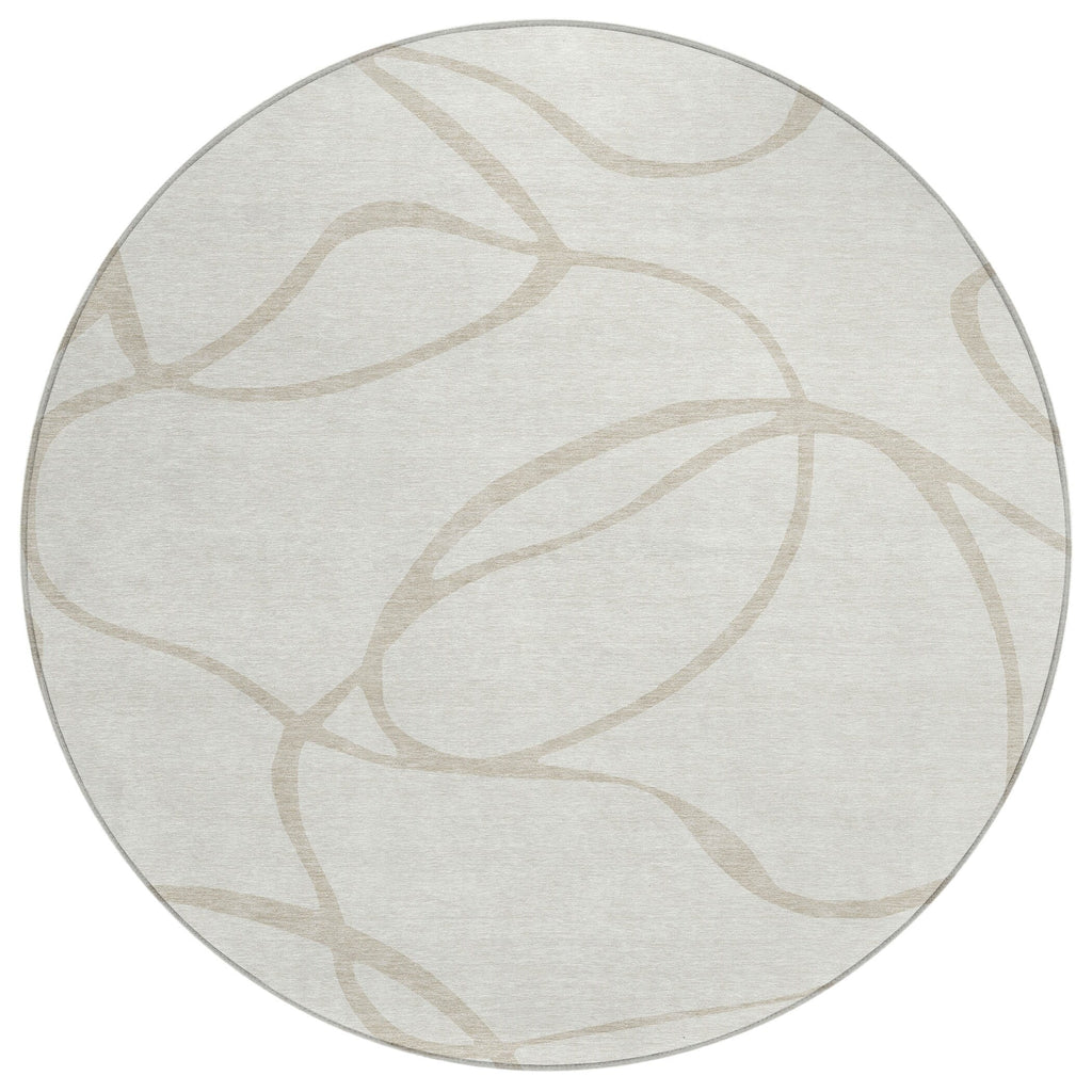 Machine Washable Indoor/ Outdoor Abstract Modern Chantille Rug