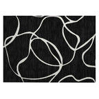 Machine Washable Indoor/ Outdoor Abstract Modern Chantille Rug