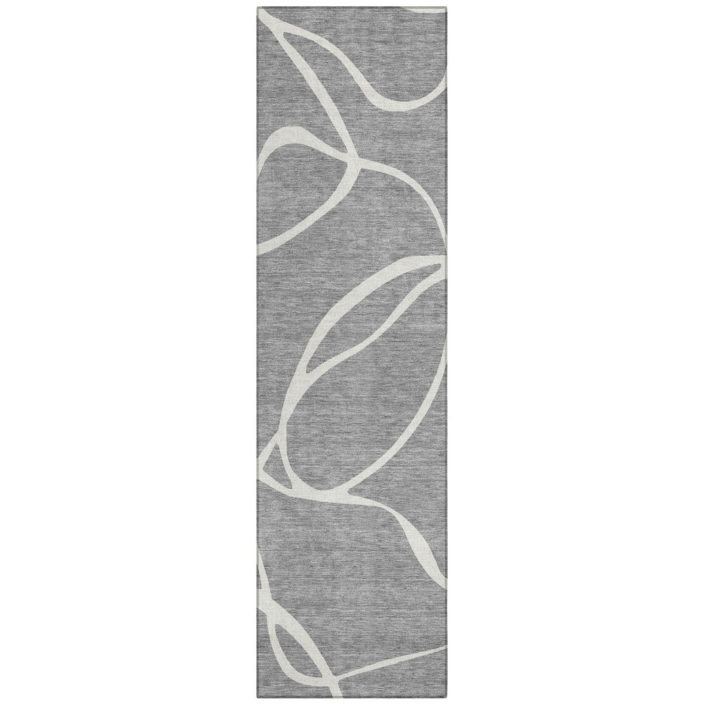 Machine Washable Indoor/ Outdoor Abstract Modern Chantille Rug