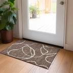 Machine Washable Indoor/ Outdoor Abstract Modern Chantille Rug