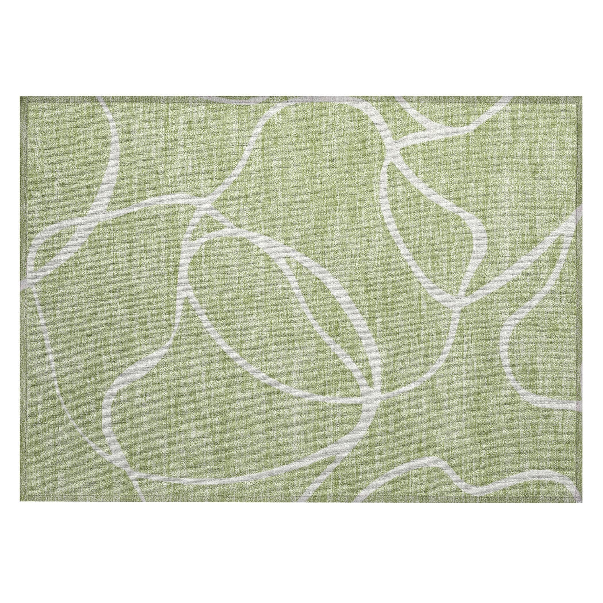 Machine Washable Indoor/ Outdoor Abstract Modern Chantille Rug