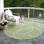 Machine Washable Indoor/ Outdoor Abstract Modern Chantille Rug