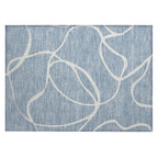 Machine Washable Indoor/ Outdoor Abstract Modern Chantille Rug