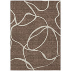 Machine Washable Indoor/ Outdoor Abstract Modern Chantille Rug