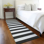 Machine Washable Indoor/ Outdoor Cabana Stripe Chantille Rug